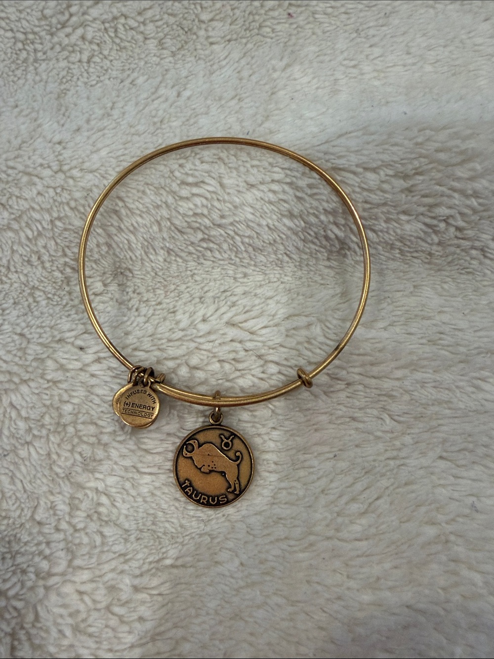 Alex and Ani Gold Taurus Zodiac Charm Bangle
